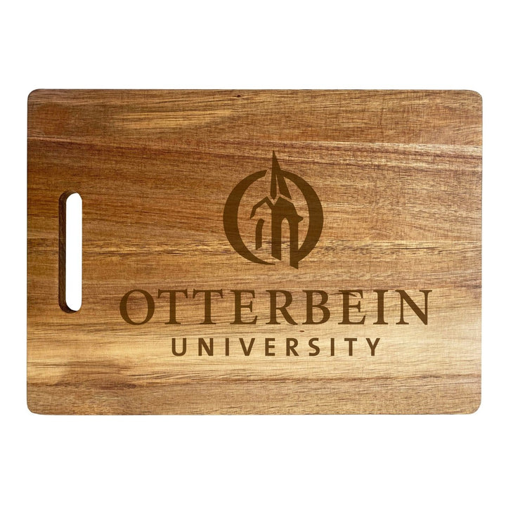 Otterbein University Engraved Wooden Cutting Board 10" x 14" Acacia Wood Officially Licensed Collegiate Product Image 2