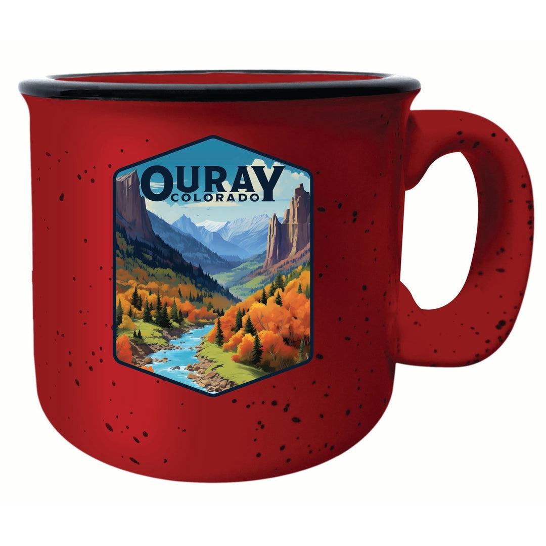 Ouray Colorado Mountain and River Design Souvenir 16 oz Ceramic camping mug Image 1