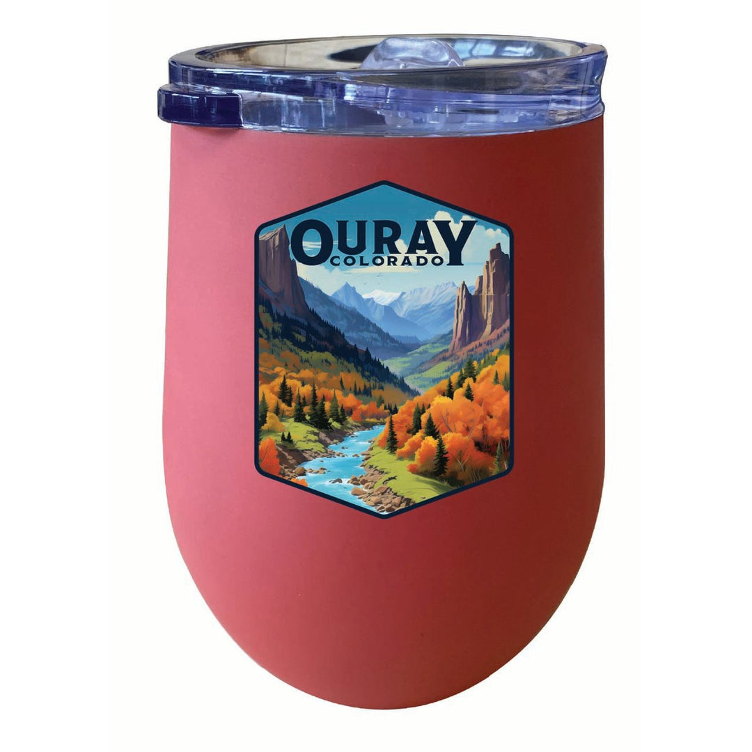 Ouray Colorado Mountain and River Design Souvenir 12 oz Insulated Wine Stainless Steel Tumbler Image 6