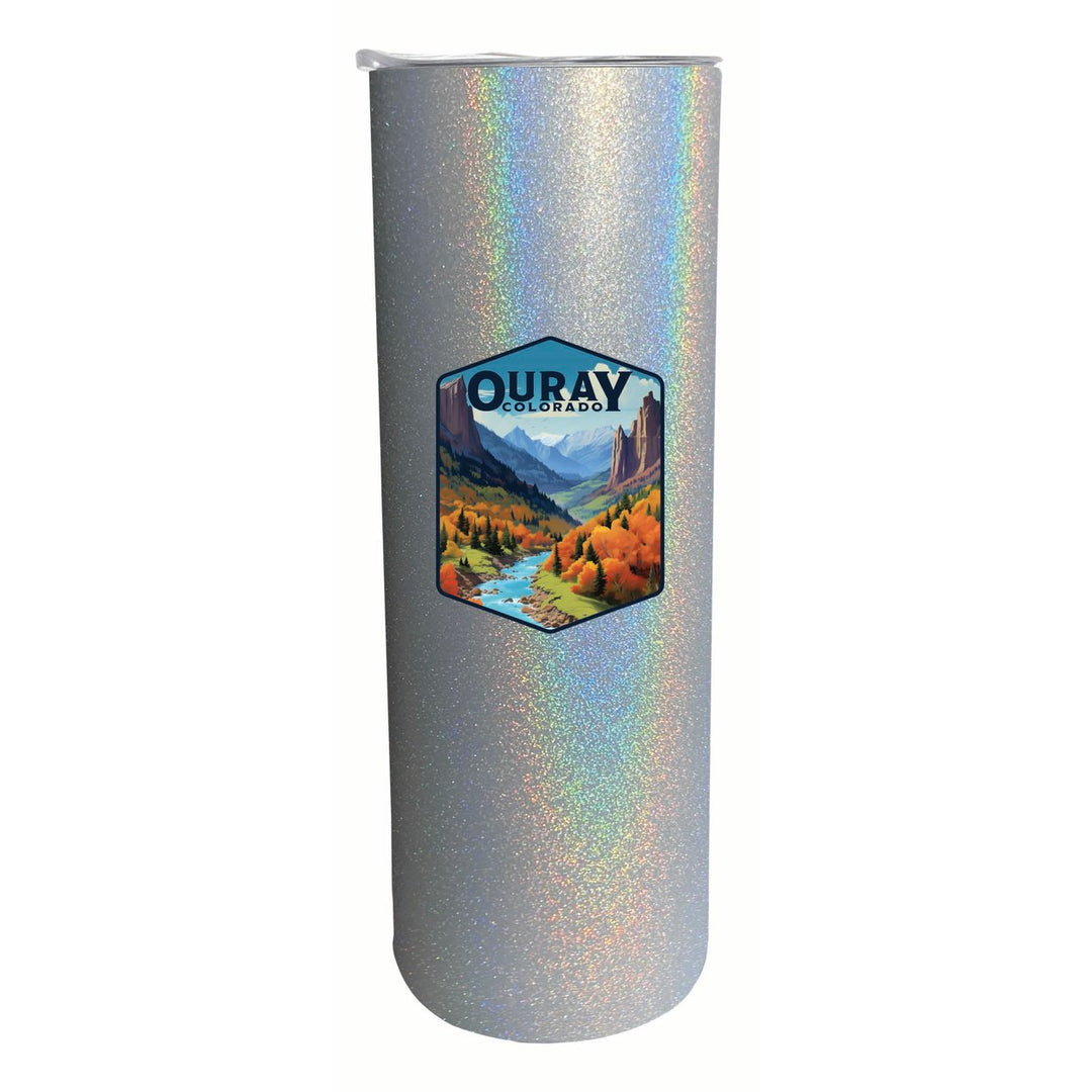 Ouray Colorado Mountain and River Design Souvenir 20 oz Insulated Stainless Steel Skinny Tumbler Image 2