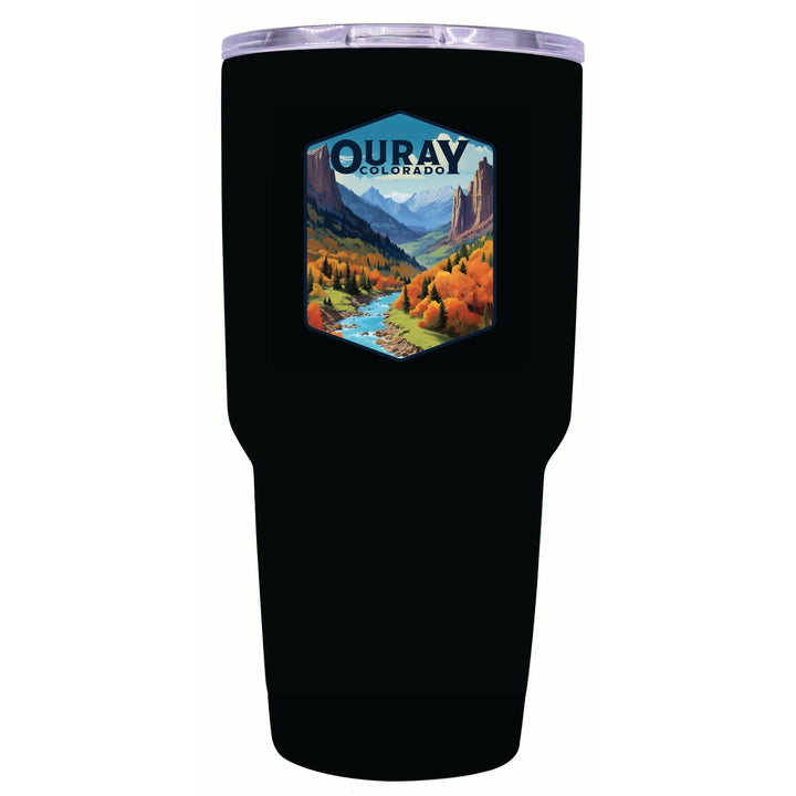 Ouray Colorado Mountain and River Design Souvenir 24 oz Insulated Stainless Steel Tumbler Image 1