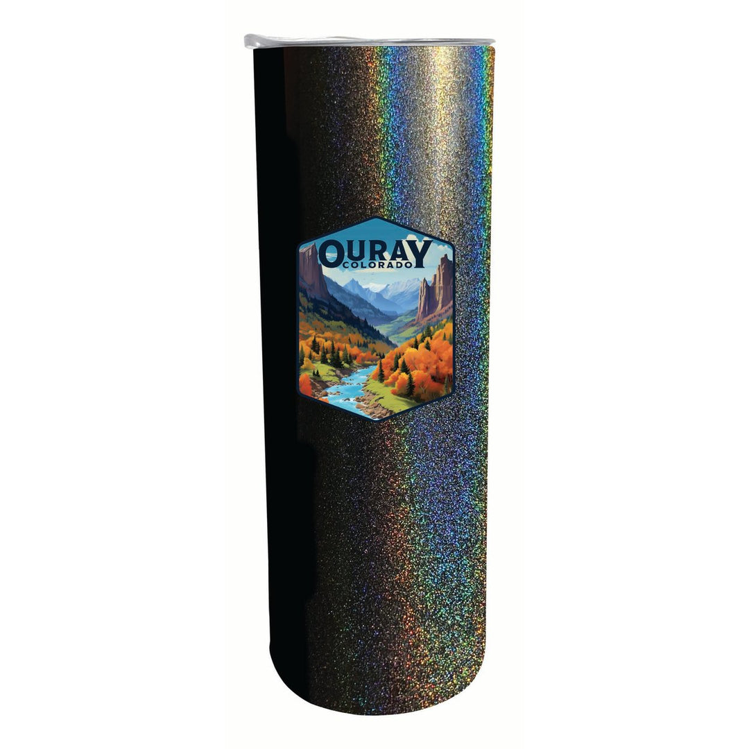 Ouray Colorado Mountain and River Design Souvenir 20 oz Insulated Stainless Steel Skinny Tumbler Image 4