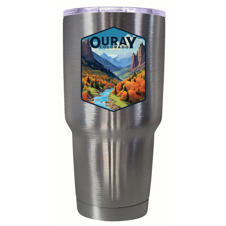 Ouray Colorado Mountain and River Design Souvenir 24 oz Insulated Stainless Steel Tumbler Image 3