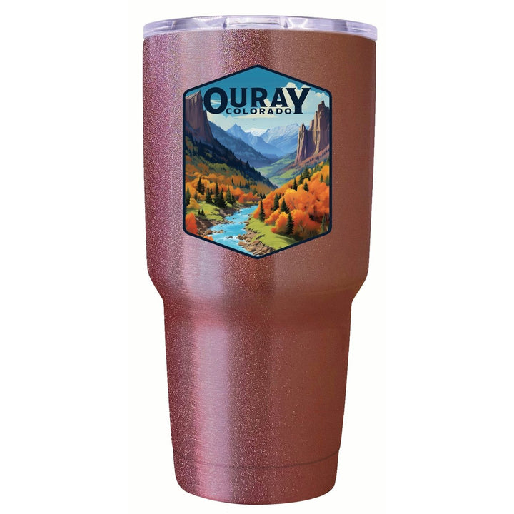 Ouray Colorado Mountain and River Design Souvenir 24 oz Insulated Stainless Steel Tumbler Image 1