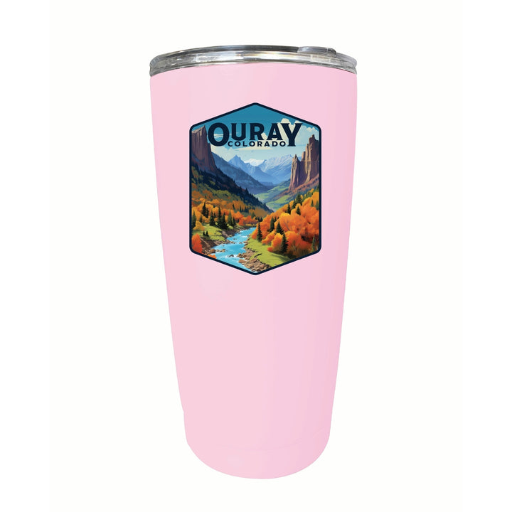 Ouray Colorado Mountain and River Design Souvenir 16 oz Insulated Tumbler STAINLESS STEEL Image 9