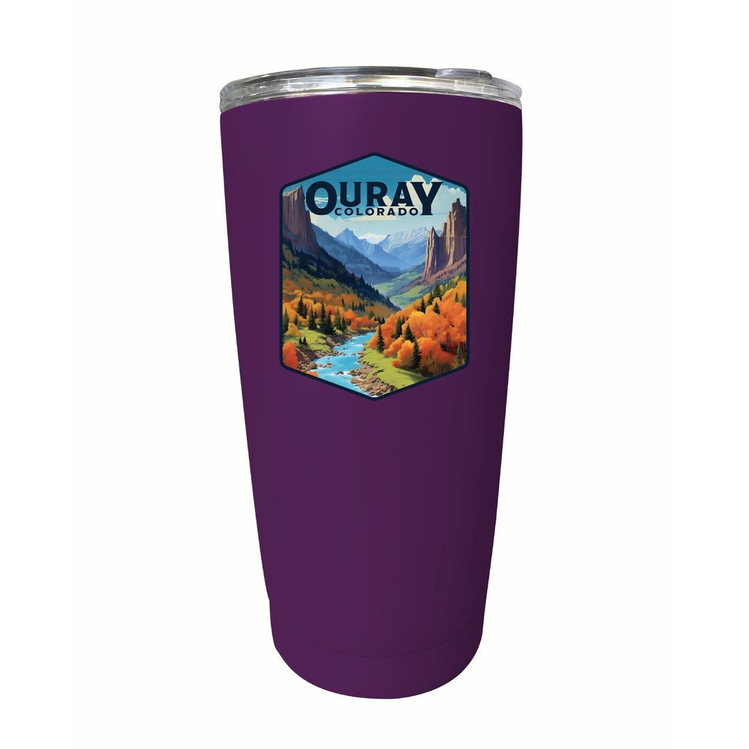 Ouray Colorado Mountain and River Design Souvenir 16 oz Insulated Tumbler STAINLESS STEEL Image 10