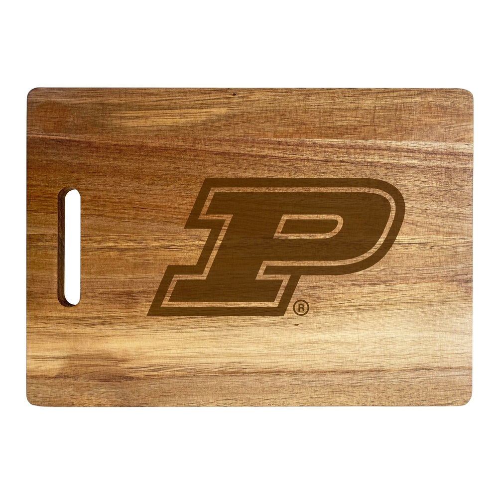 Purdue Boilermakers Engraved Wooden Cutting Board 10" x 14" Acacia Wood Officially Licensed Collegiate Product Image 2