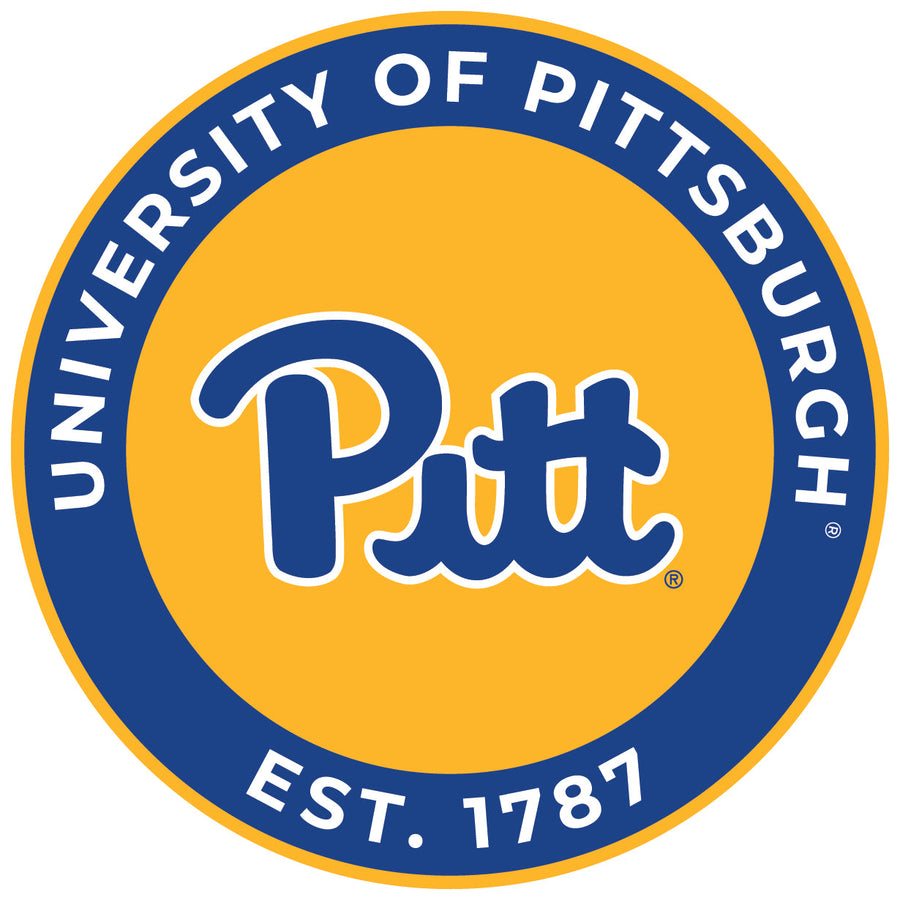 Pittsburgh Panthers Round Vinyl Decal Sticker Officially Licensed Collegiate Product Image 1