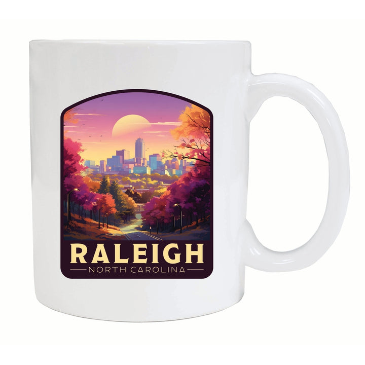 Raleigh North Carolina City of Oaks Design Souvenir 12 oz Ceramic Coffee Mug Image 1