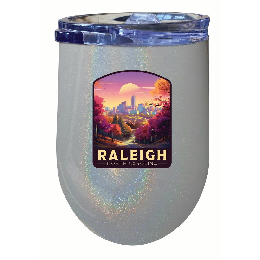 Raleigh North Carolina City of Oaks Design Souvenir 12 oz Insulated Wine Stainless Steel Tumbler Image 4