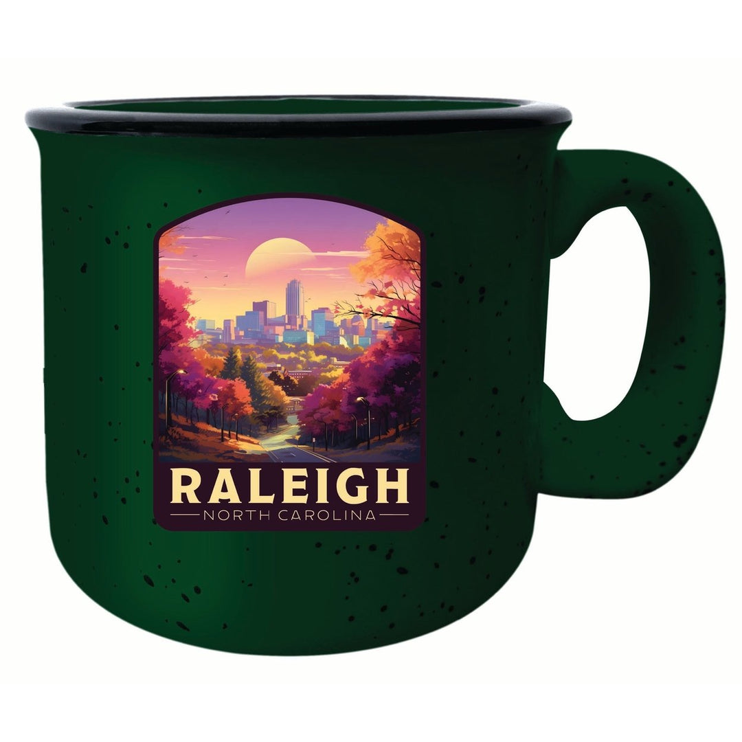 Raleigh North Carolina City of Oaks Design Souvenir 16 oz Ceramic camping mug Image 1