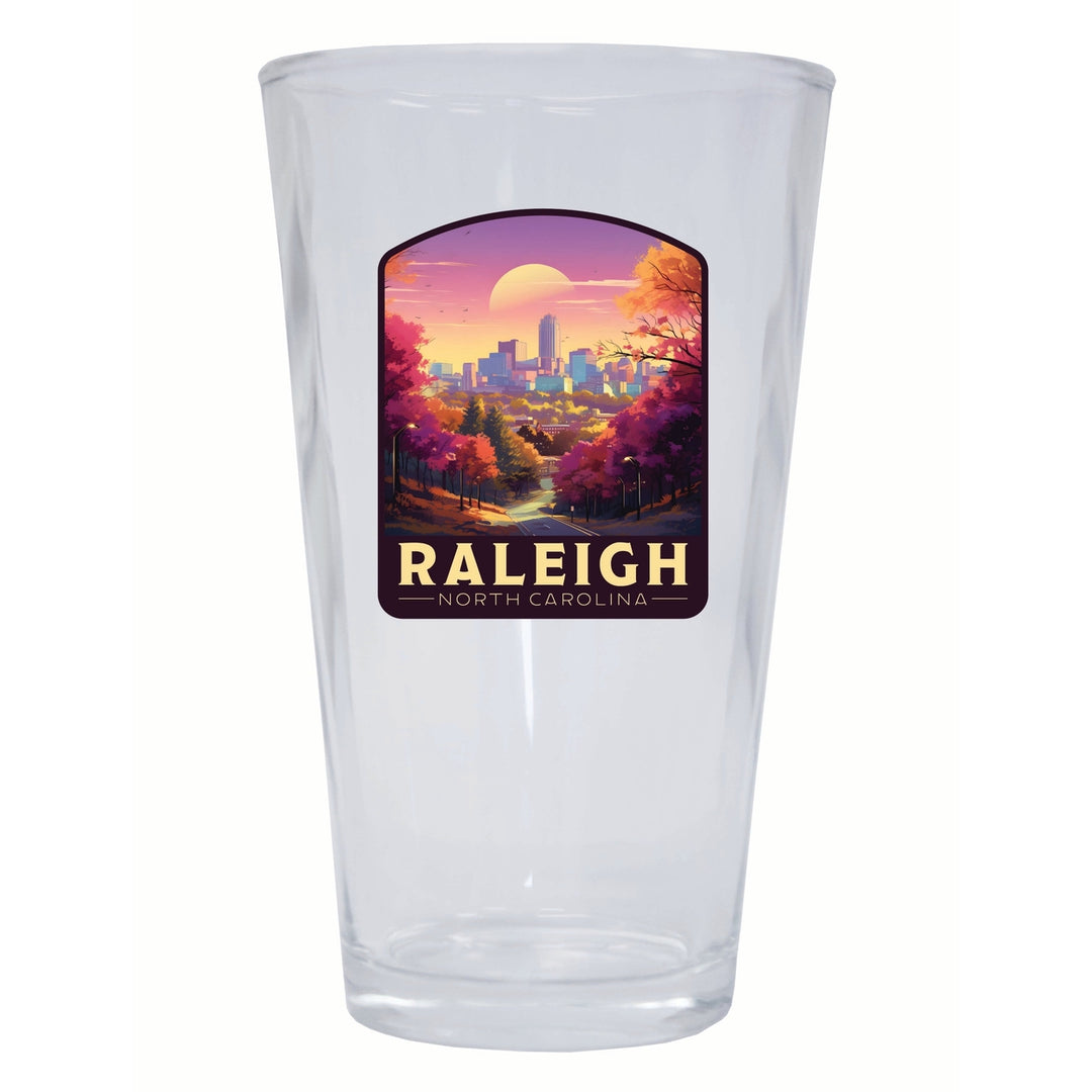 Raleigh North Carolina City of Oaks Design Souvenir 16 oz Pint Glass Image 1