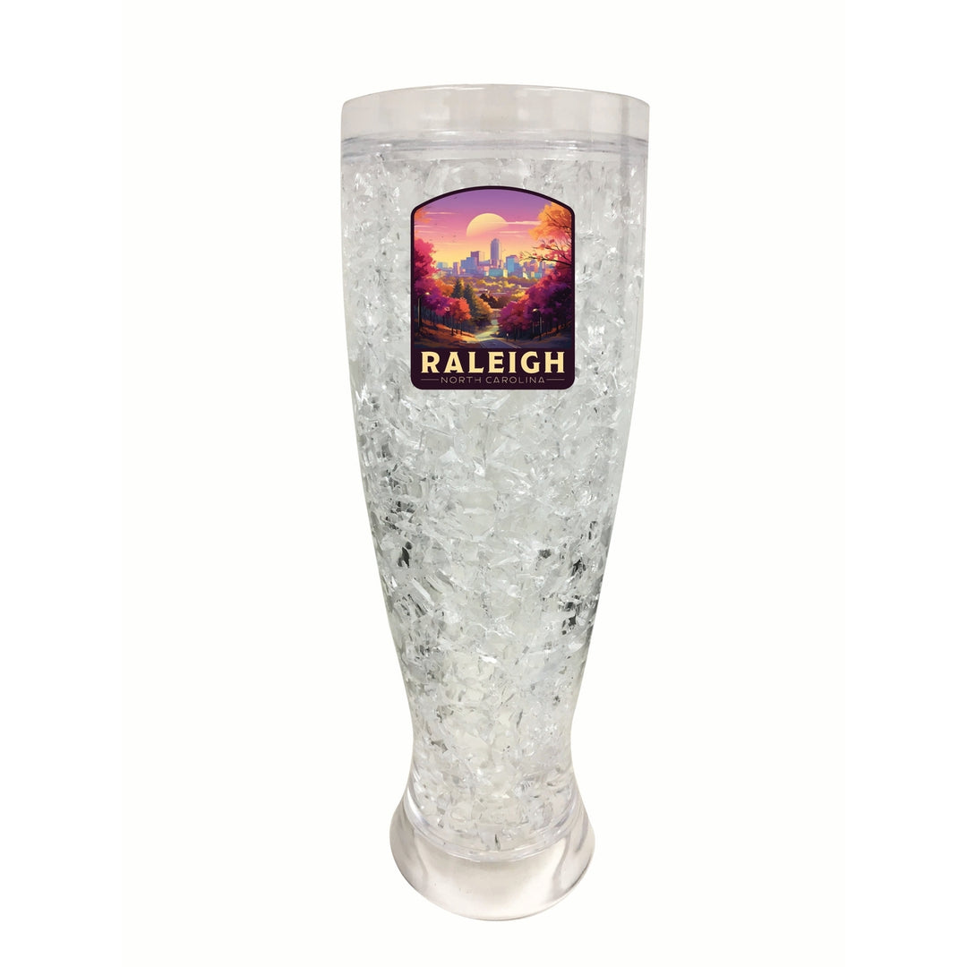 Raleigh North Carolina City of Oaks Design Souvenir 16 oz Plastic Broken Glass Frosty Mug Image 1