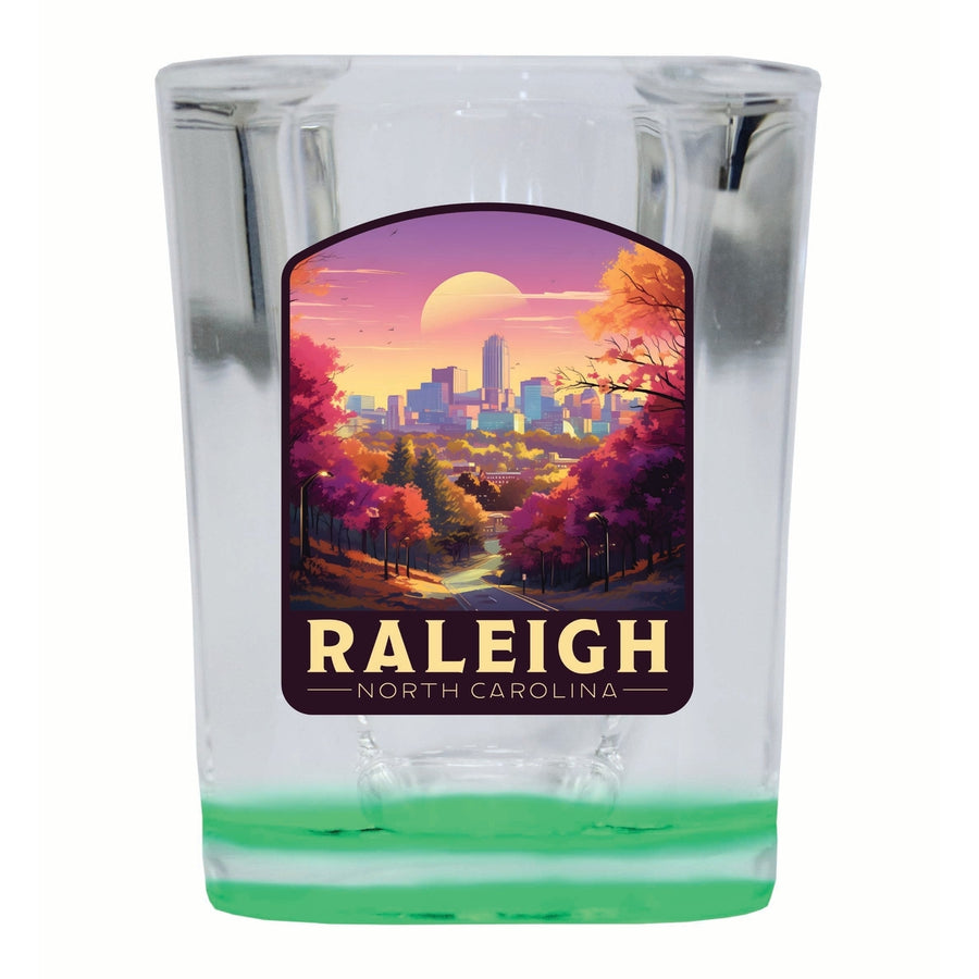 Raleigh North Carolina City of Oaks Design Souvenir 2 Ounce Shot Glass Square Image 1