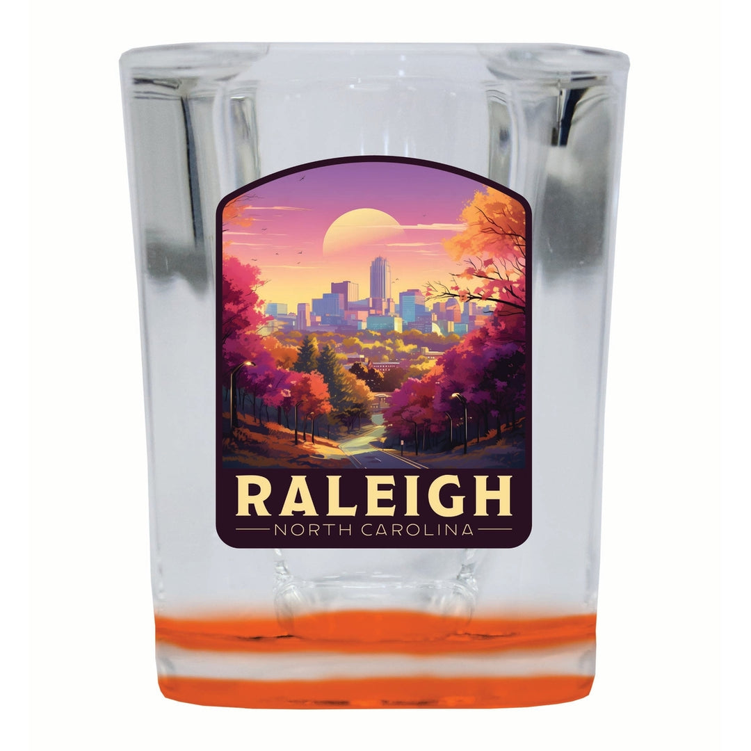 Raleigh North Carolina City of Oaks Design Souvenir 2 Ounce Shot Glass Square Image 2