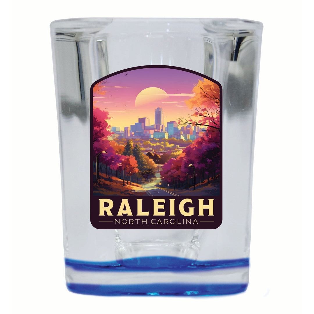 Raleigh North Carolina City of Oaks Design Souvenir 2 Ounce Shot Glass Square Image 3