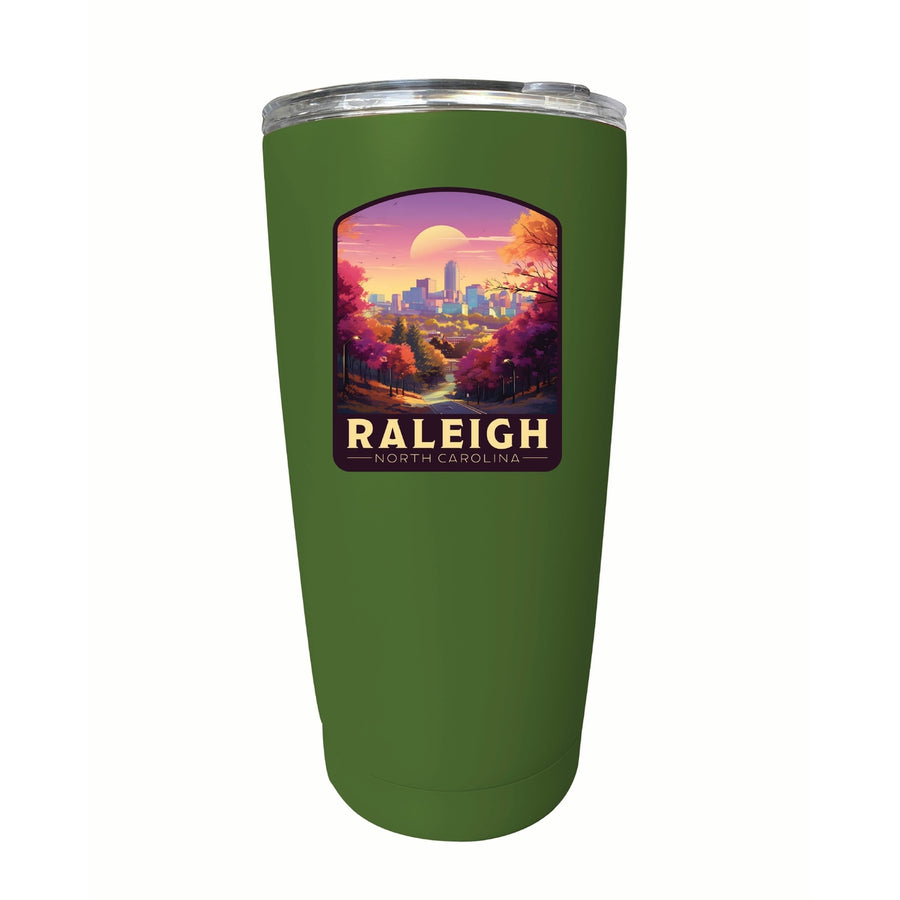 Raleigh North Carolina City of Oaks Design Souvenir 16 oz Stainless Steel Insulated Tumbler Image 1