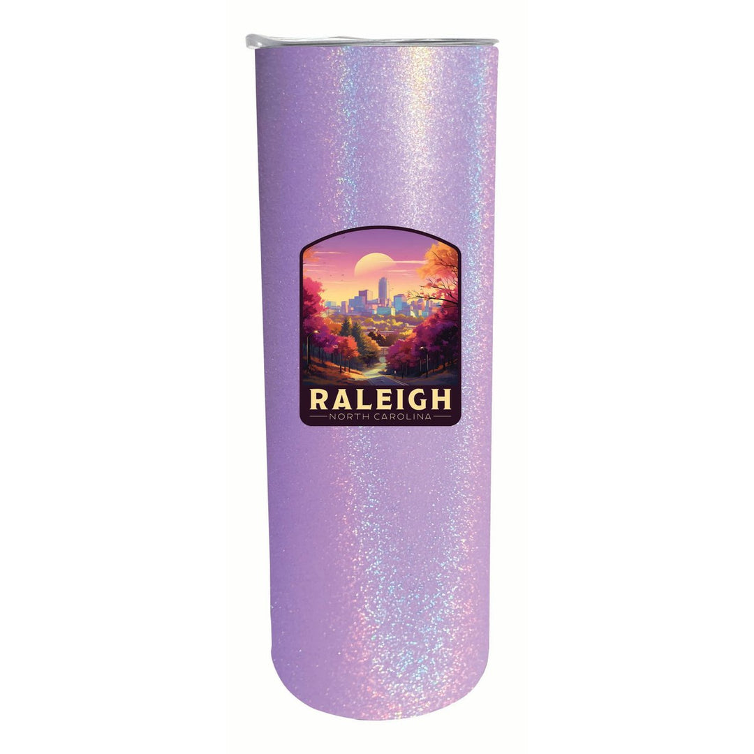 Raleigh North Carolina City of Oaks Design Souvenir 20 oz Insulated Stainless Steel Skinny Tumbler Image 4