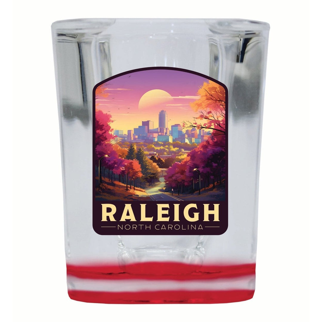 Raleigh North Carolina City of Oaks Design Souvenir 2 Ounce Shot Glass Square Image 1