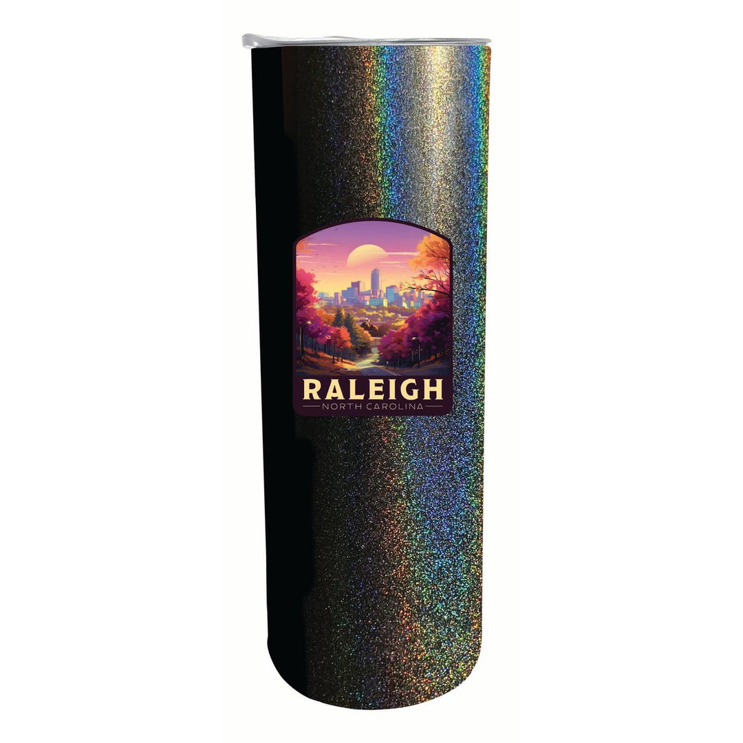 Raleigh North Carolina City of Oaks Design Souvenir 20 oz Insulated Stainless Steel Skinny Tumbler Image 1