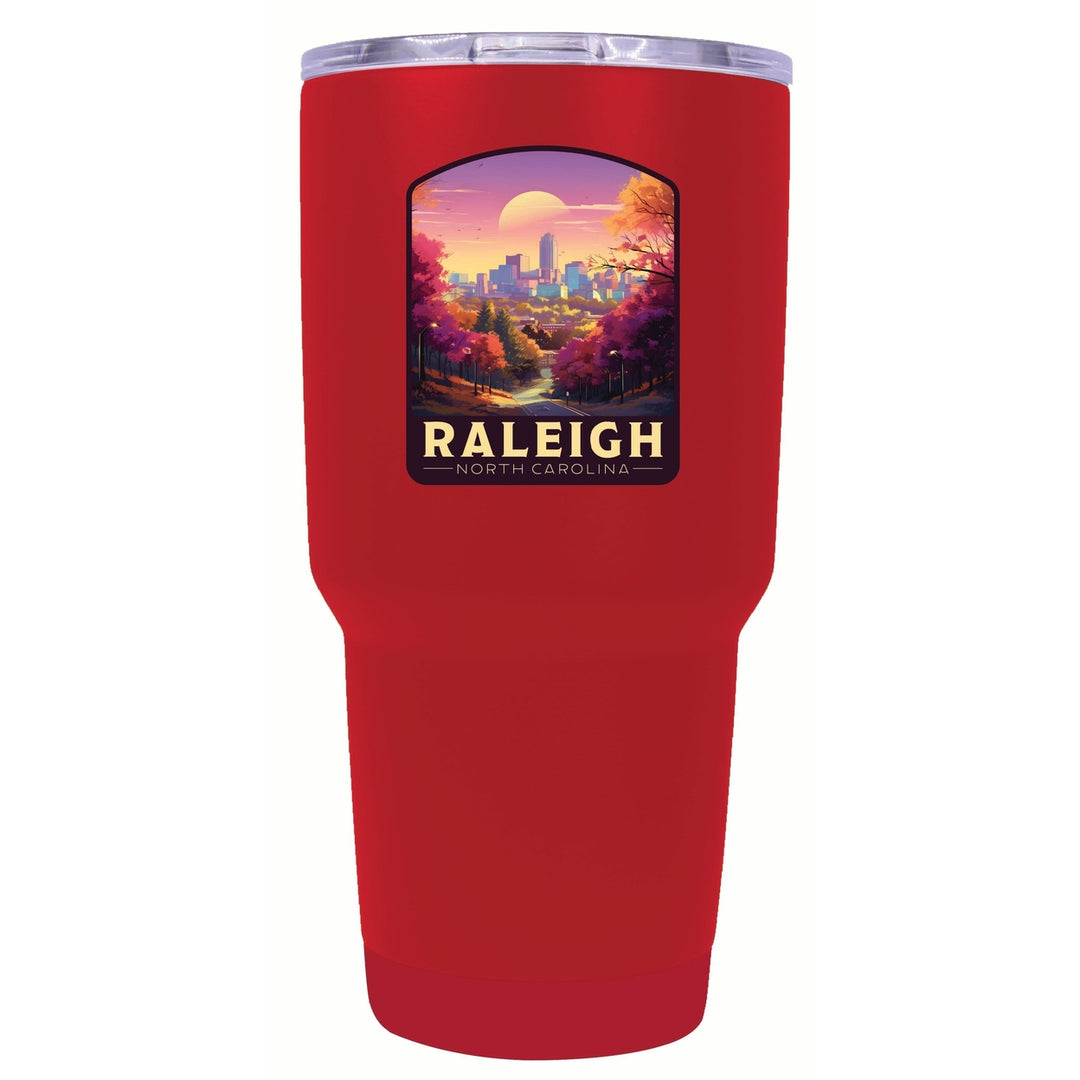 Raleigh North Carolina City of Oaks Design Souvenir 24 oz Insulated Stainless Steel Tumbler Image 1