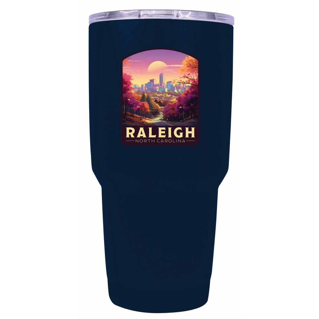 Raleigh North Carolina City of Oaks Design Souvenir 24 oz Insulated Stainless Steel Tumbler Image 1