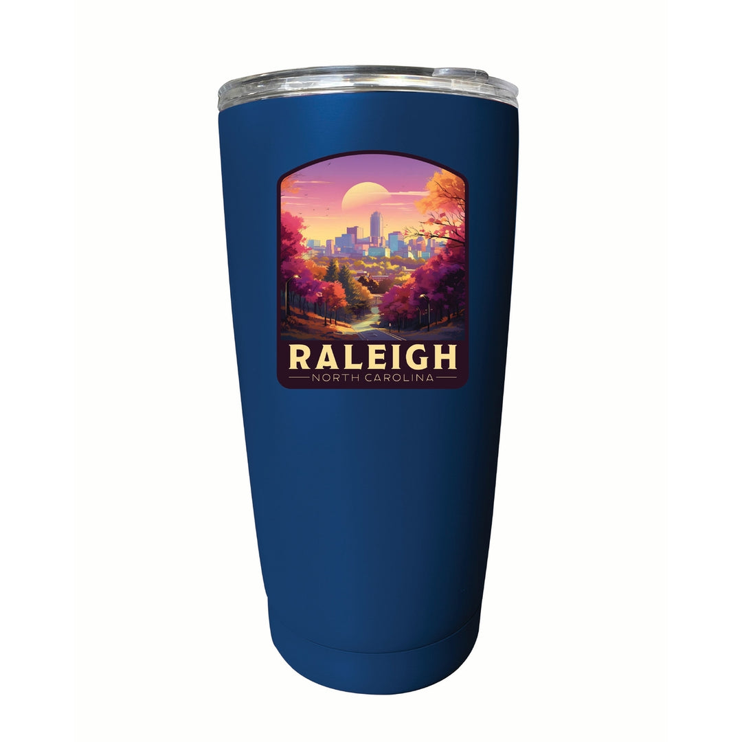 Raleigh North Carolina City of Oaks Design Souvenir 16 oz Stainless Steel Insulated Tumbler Image 3