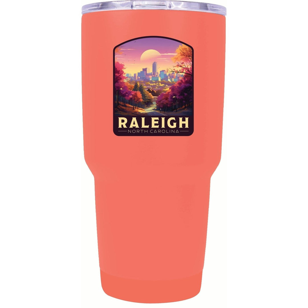 Raleigh North Carolina City of Oaks Design Souvenir 24 oz Insulated Stainless Steel Tumbler Image 1