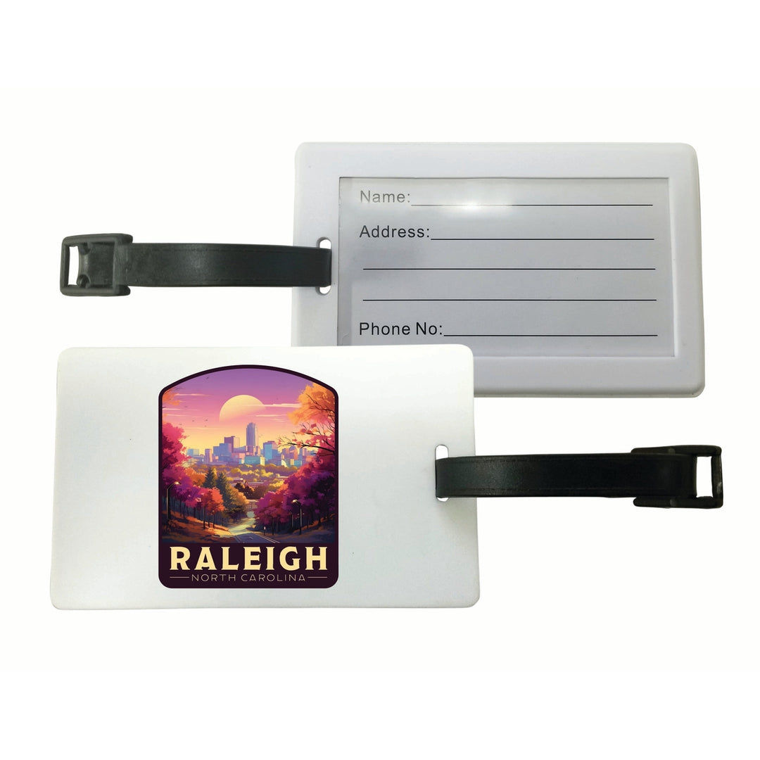 Raleigh North Carolina City of Oaks Design Souvenir Luggage Tag Image 1