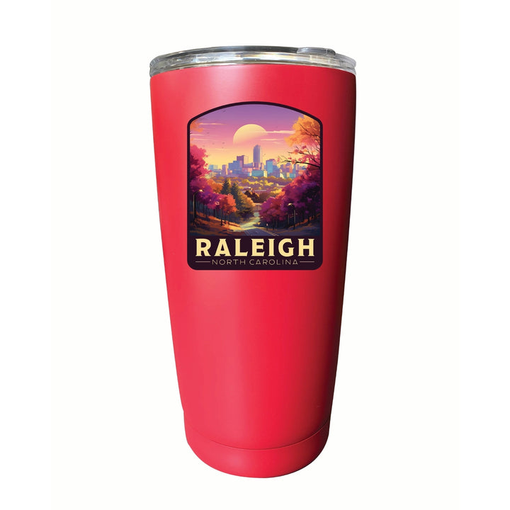 Raleigh North Carolina City of Oaks Design Souvenir 16 oz Stainless Steel Insulated Tumbler Image 4