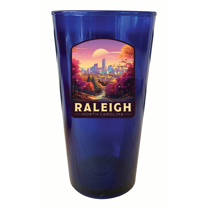 Raleigh North Carolina City of Oaks Design Souvenir Plastic 16 oz pint Image 4