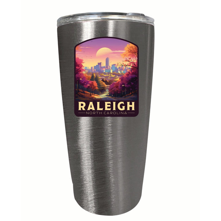 Raleigh North Carolina City of Oaks Design Souvenir 16 oz Stainless Steel Insulated Tumbler Image 7