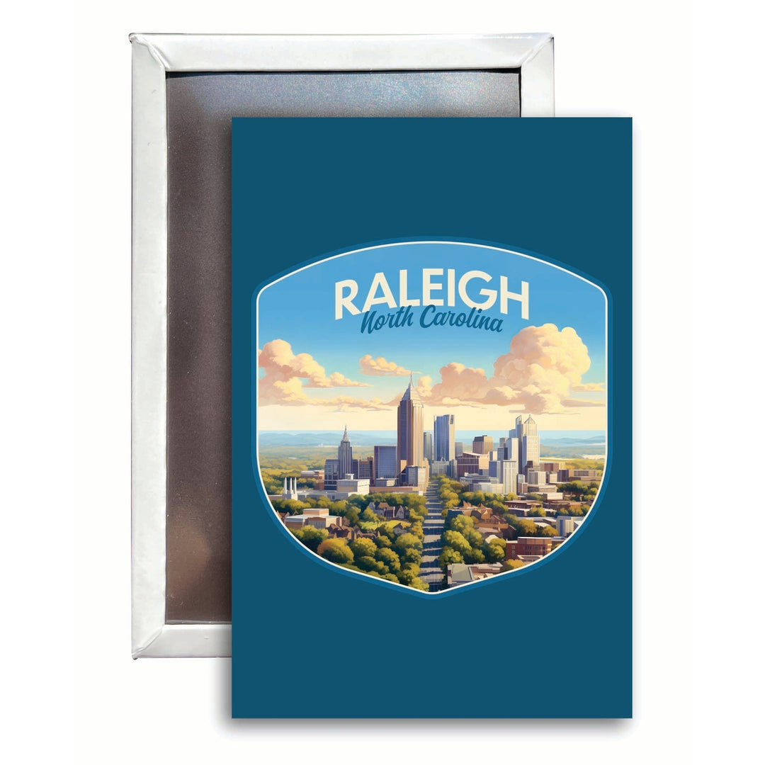 Raleigh North Carolina Daytime Cityscape Design Souvenir 2x3-Inch Fridge Magnet Image 1