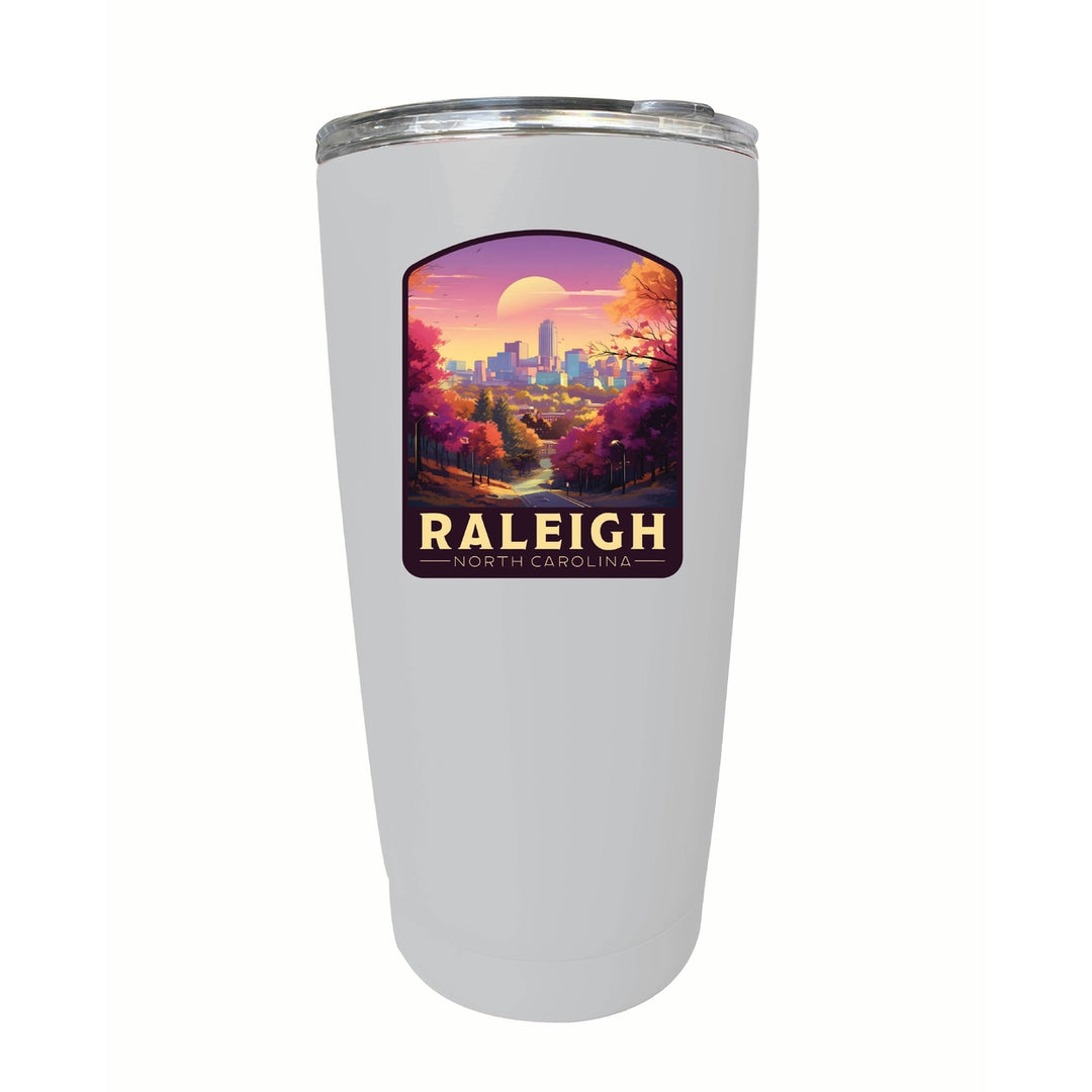 Raleigh North Carolina City of Oaks Design Souvenir 16 oz Stainless Steel Insulated Tumbler Image 8