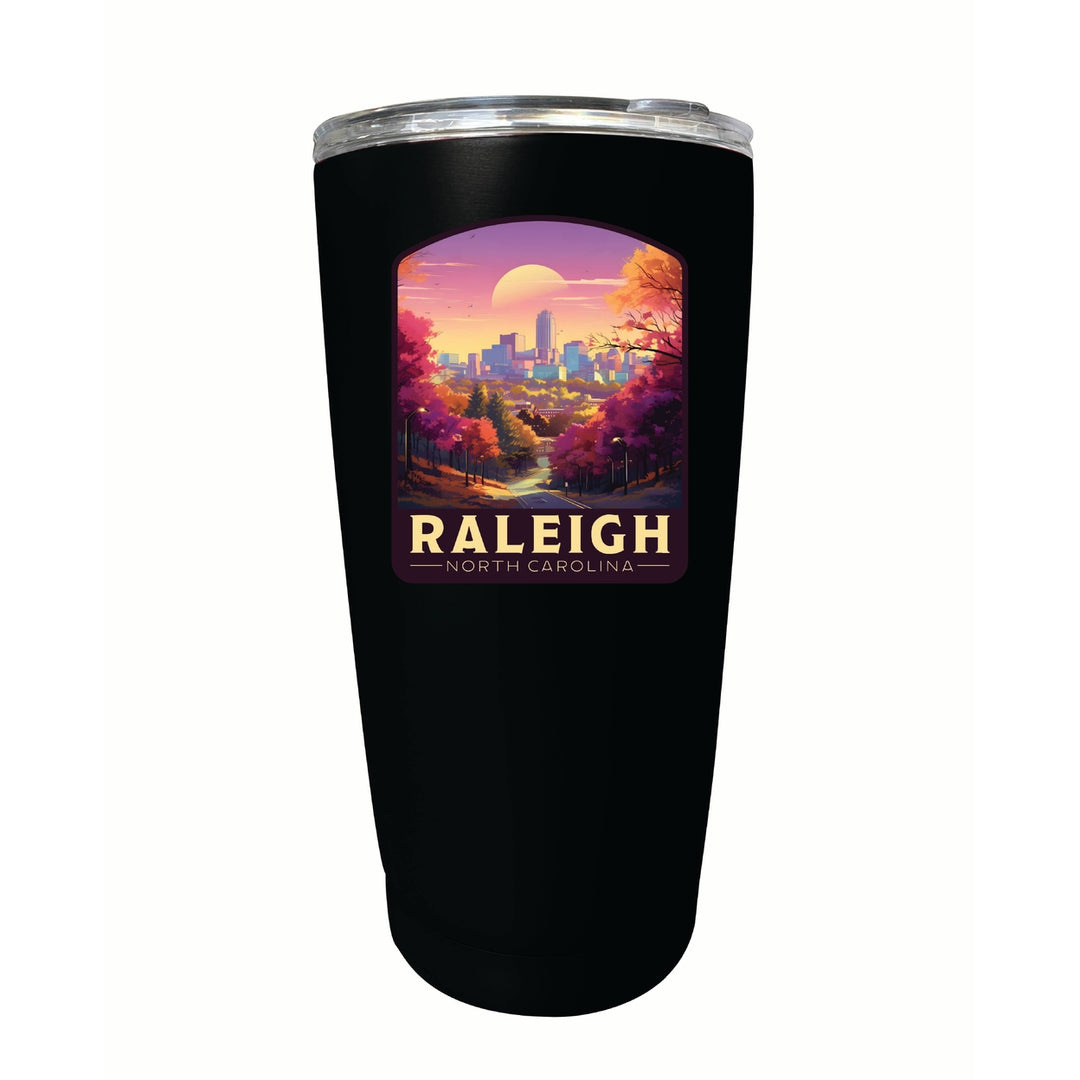 Raleigh North Carolina City of Oaks Design Souvenir 16 oz Stainless Steel Insulated Tumbler Image 11