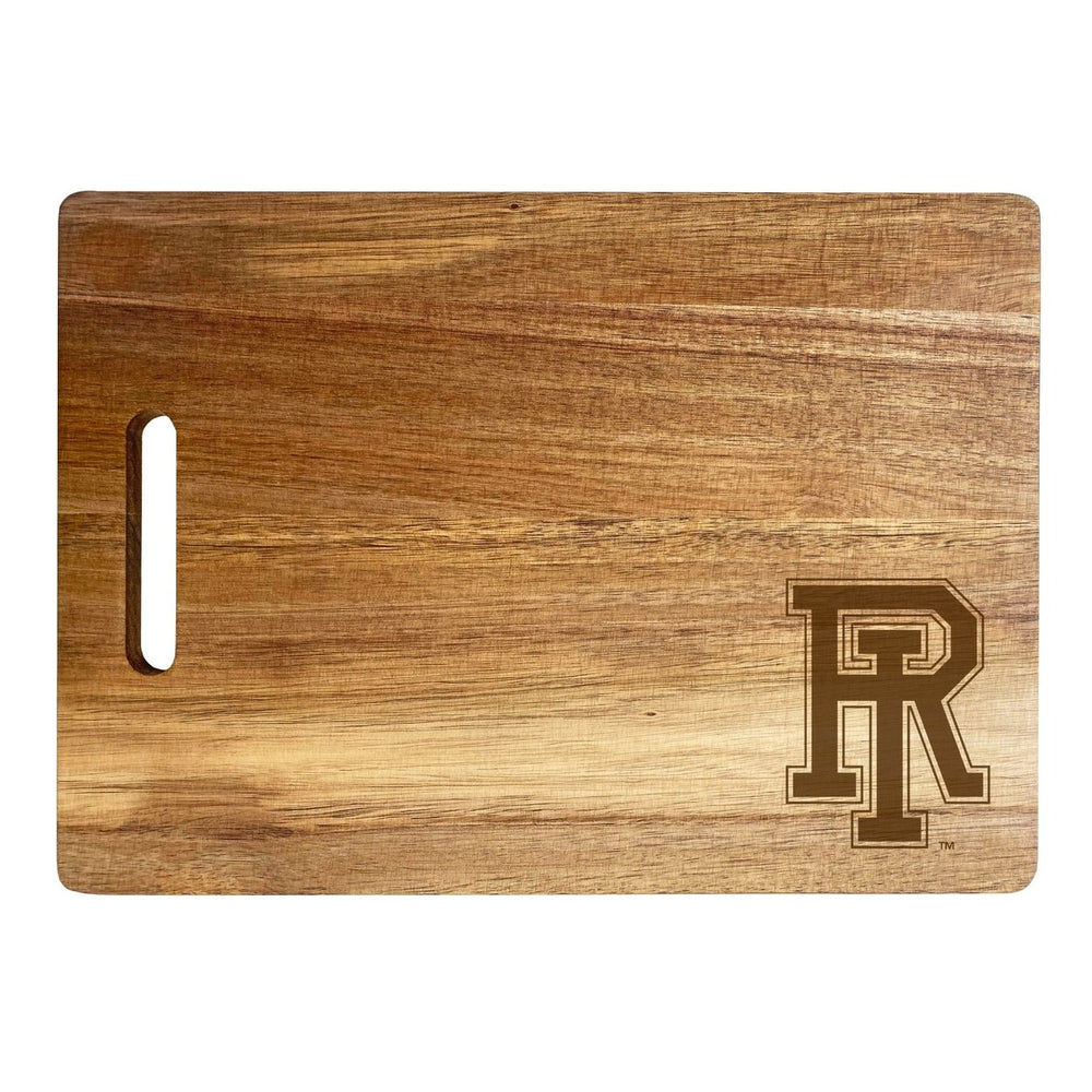 Rhode Island University Engraved Wooden Cutting Board 10" x 14" Acacia Wood Officially Licensed Collegiate Product Image 2