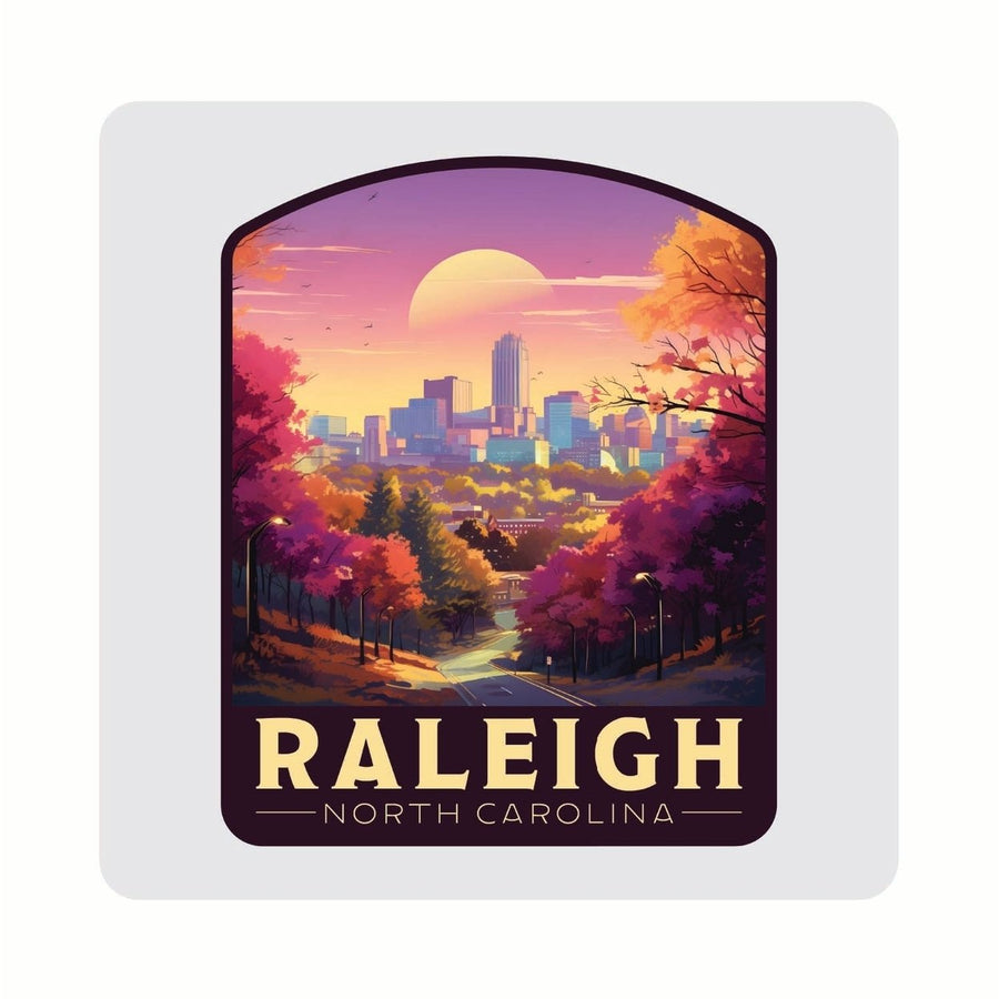 Raleigh North Carolina City of Oaks Design Souvenir 4x4-Inch Coaster Acrylic 4 Pack Image 1