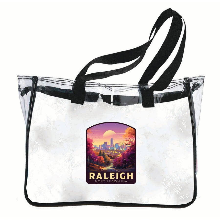 Raleigh North Carolina City of Oaks Design Souvenir Clear Tote Bag Image 1