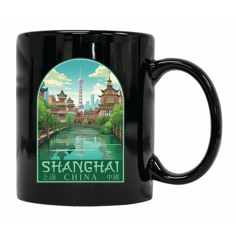 Shanghai China Old Town Design Souvenir 12 oz Ceramic Coffee Mug Image 2