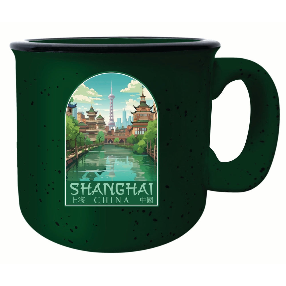 Shanghai China Old Town Design Souvenir 16 oz Ceramic camping mug Image 2