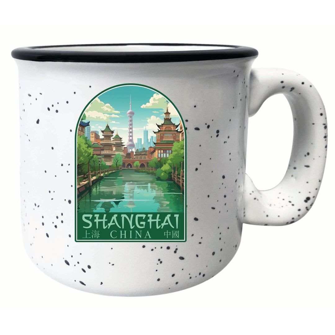 Shanghai China Old Town Design Souvenir 16 oz Ceramic camping mug Image 3