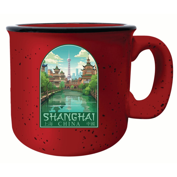 Shanghai China Old Town Design Souvenir 16 oz Ceramic camping mug Image 4