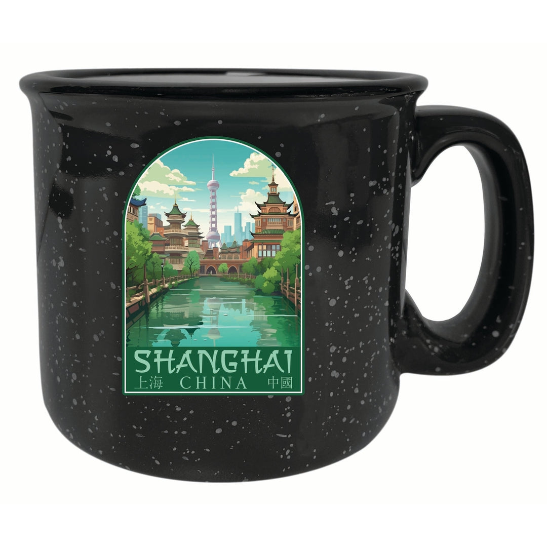 Shanghai China Old Town Design Souvenir 16 oz Ceramic camping mug Image 6