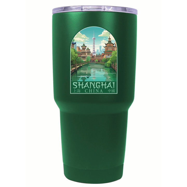 Shanghai China Old Town Design Souvenir 24 oz Insulated Stainless Steel Tumbler Image 4