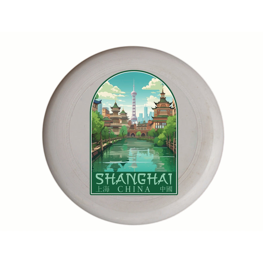 Shanghai China Old Town Design Souvenir Frisbee Flying Disc Image 1