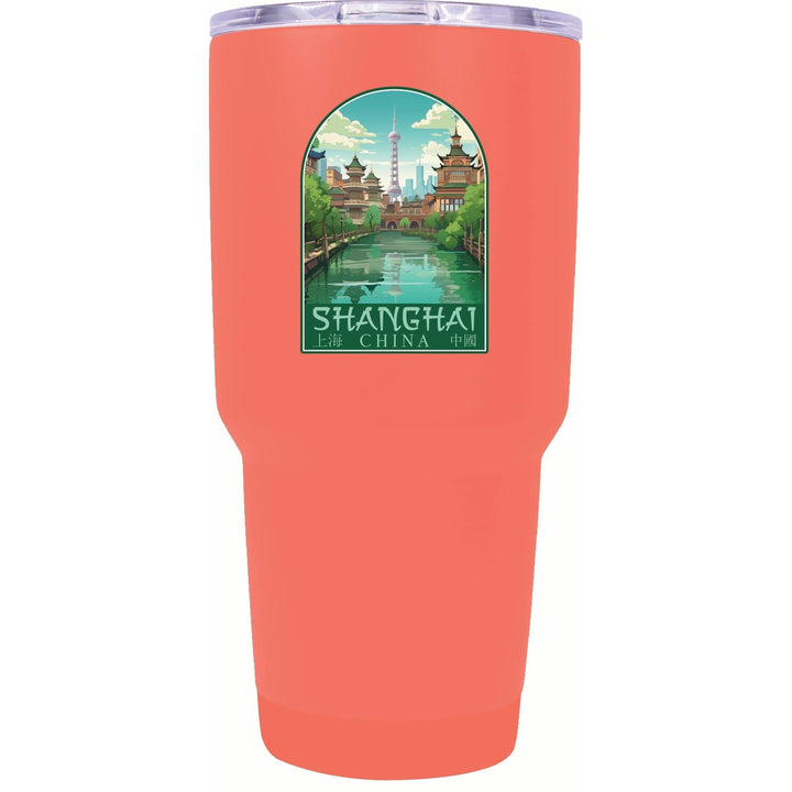 Shanghai China Old Town Design Souvenir 24 oz Insulated Stainless Steel Tumbler Image 8