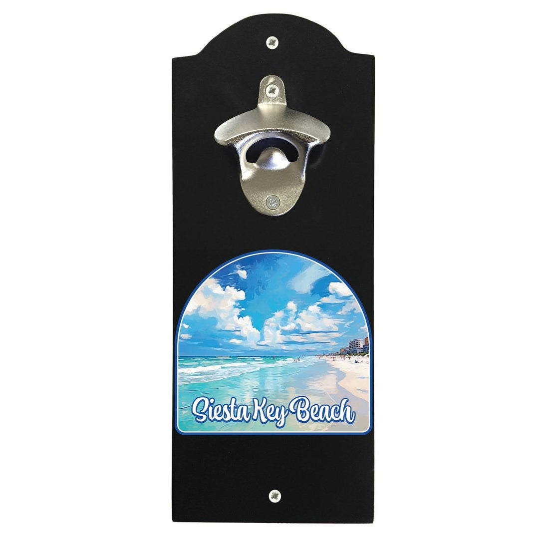 Siesta Key Beach Florida Oceanfront Design Souvenir Wall mounted bottle opener Image 2