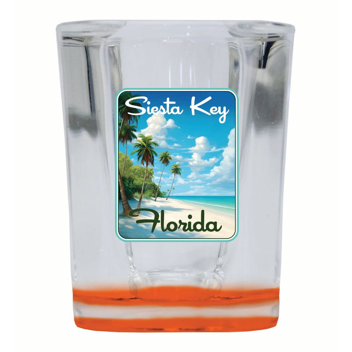 Siesta Key Beach Florida Tropical Beach Design Souvenir 2 Ounce Shot Glass Square Image 3