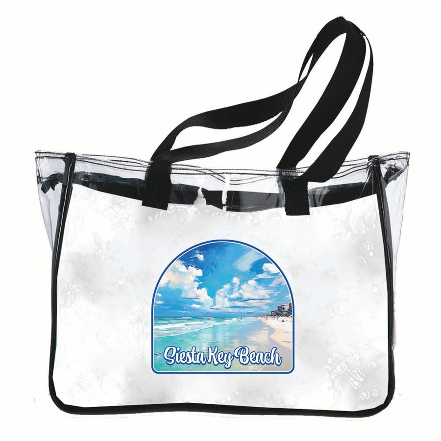 Siesta Key Beach Florida Oceanfront Design Souvenir Clear Tote Bag Image 1