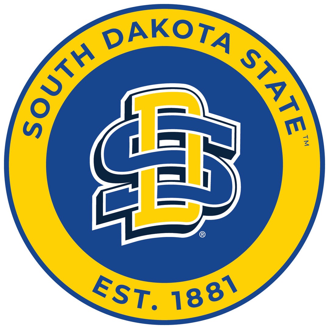 South Dakota State Jackrabbits Round Vinyl Decal Sticker Officially Licensed Collegiate Product Image 1